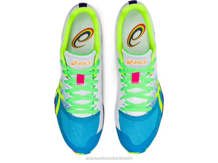 Asics hyper xc 2 kvinnor D6D01665 digital aqua/säkerhetsgul