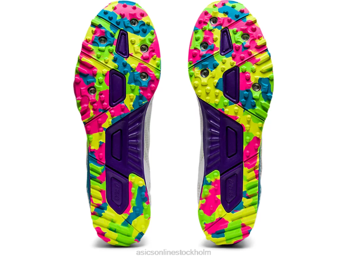 Asics hyper xc 2 kvinnor D6D01665 digital aqua/säkerhetsgul