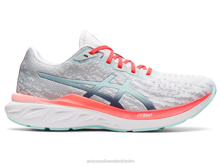 Asics dynablast 2 kvinnor D6D03742 vit/åskblå