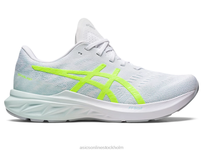 Asics dynablast 3 kvinnor D6D02722 vit/säkerhetsgul