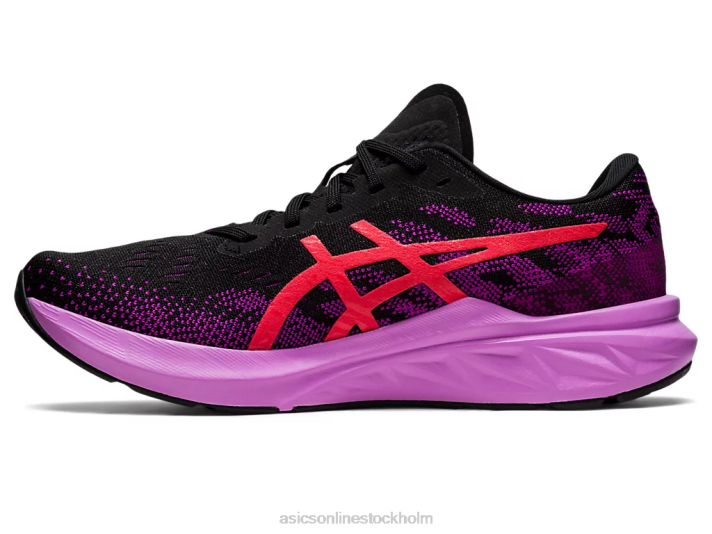 Asics dynablast 3 kvinnor D6D02729 svart/röd varning