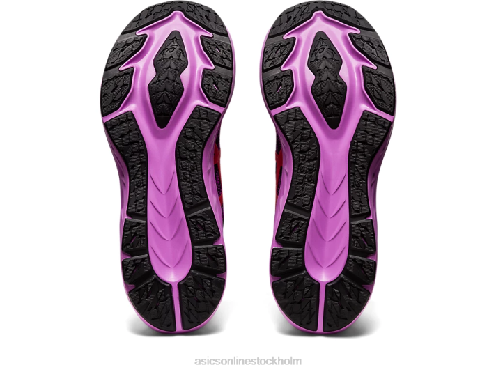 Asics dynablast 3 kvinnor D6D02729 svart/röd varning