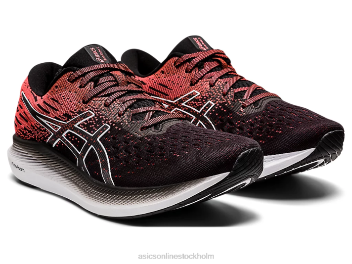 Asics evoride 2 kvinnor D6D03811 svart/flammande korall