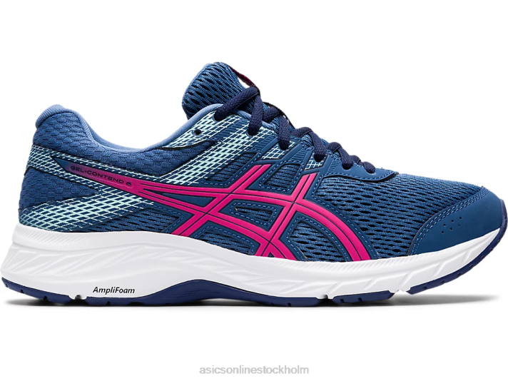 Asics gel-contend 6 kvinnor D6D04180 grand shark/rosa glo