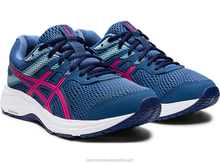 Asics gel-contend 6 kvinnor D6D04180 grand shark/rosa glo