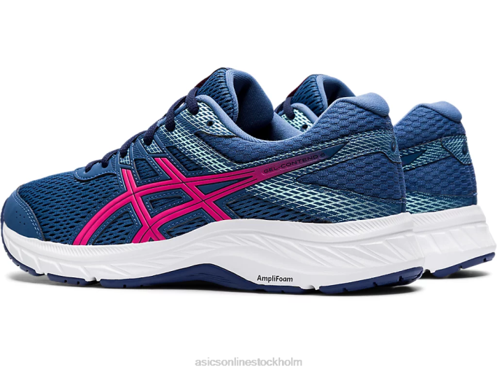 Asics gel-contend 6 kvinnor D6D04180 grand shark/rosa glo