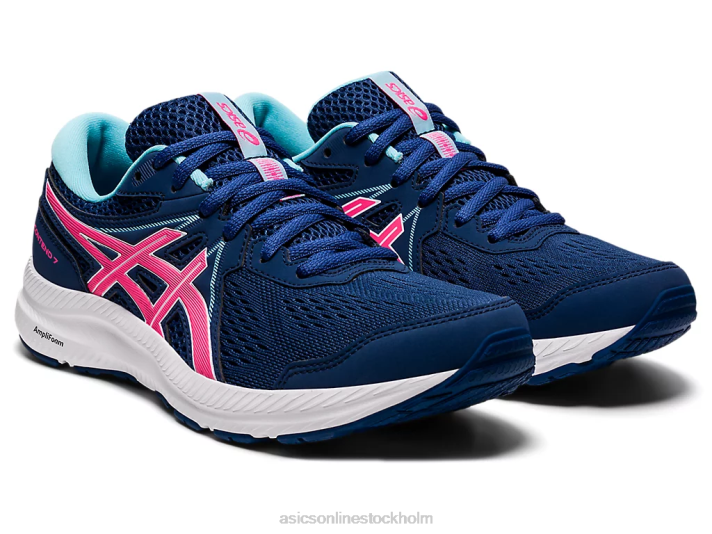 Asics gel-contend 7 kvinnor D6D03695 midnattsblå/varmrosa
