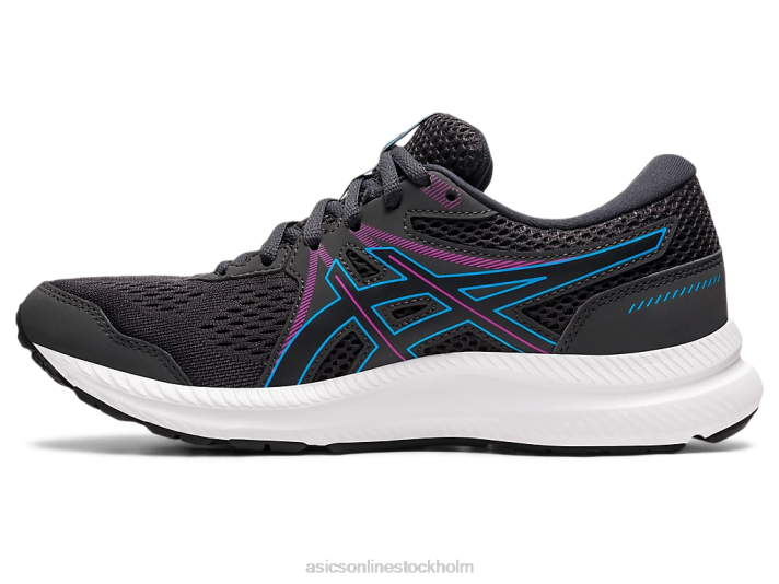 Asics gel-contend 7 kvinnor D6D04024 grafitgrå/digital aqua