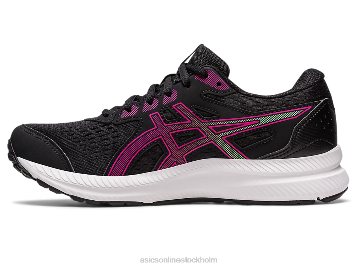 Asics gel-contend 8 bred kvinnor D6D02435 svart/rosa rave