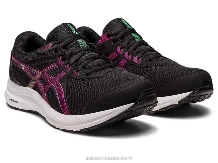 Asics gel-contend 8 kvinnor D6D02437 svart/rosa rave