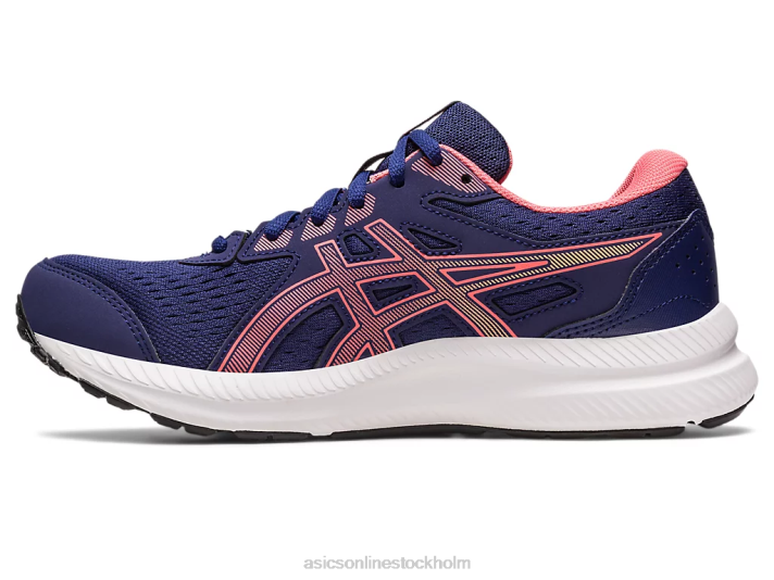 Asics gel-contend 8 kvinnor D6D02443 indigoblått/papaya
