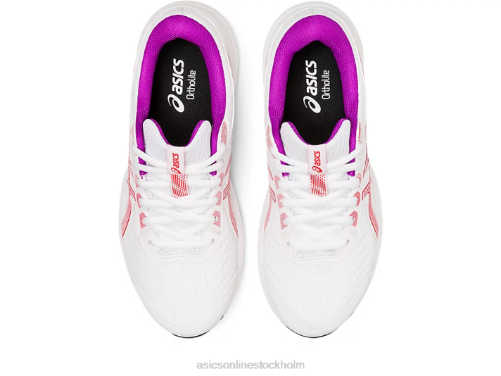 Asics gel-contend 8 kvinnor D6D02657 vit/röd varning