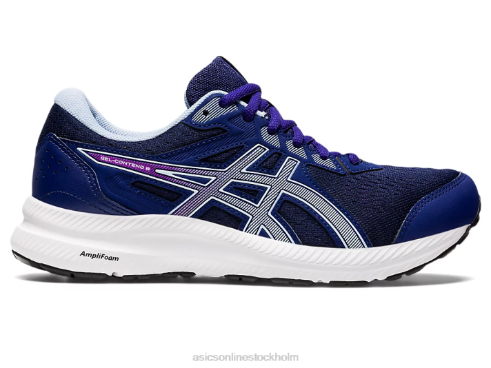 Asics gel-contend 8 kvinnor D6D02680 dyk blå/mjuk himmel