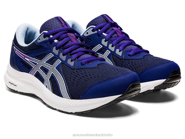 Asics gel-contend 8 kvinnor D6D02680 dyk blå/mjuk himmel