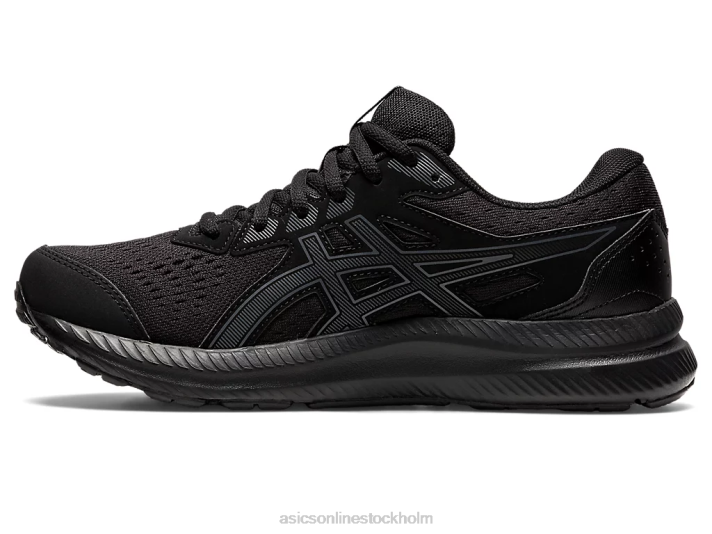 Asics gel-contend 8 kvinnor D6D02681 svart/bärgrå