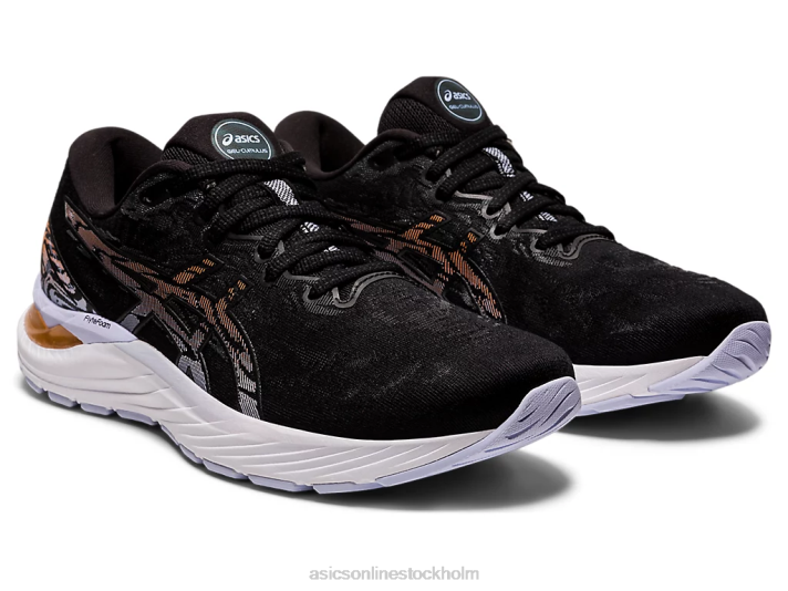 Asics gel-cumulus 23 bred kvinnor D6D03929 svart/sol persika