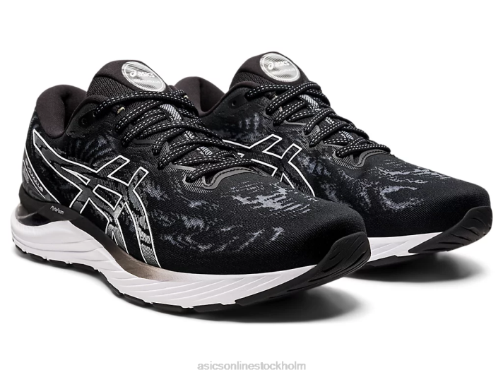 Asics gel-cumulus 23 bred kvinnor D6D03930 svart vit