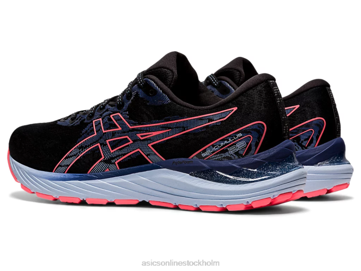 Asics gel-cumulus 23 kvinnor D6D03886 svart/flammande korall