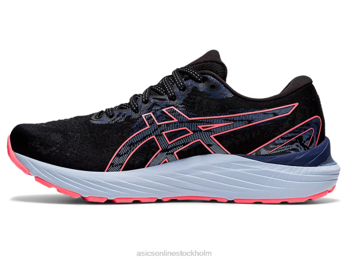 Asics gel-cumulus 23 kvinnor D6D03886 svart/flammande korall