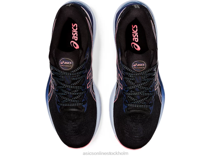 Asics gel-cumulus 23 kvinnor D6D03886 svart/flammande korall