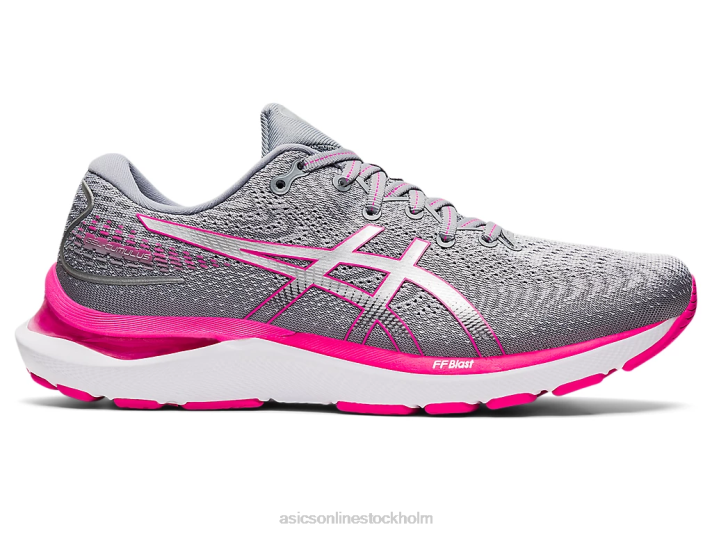 Asics gel-cumulus 24 bred kvinnor D6D03207 sheet rock/rosa glo