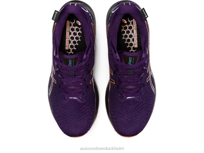 Asics gel-cumulus 24 gtx kvinnor D6D02591 nattskugga/nova orange