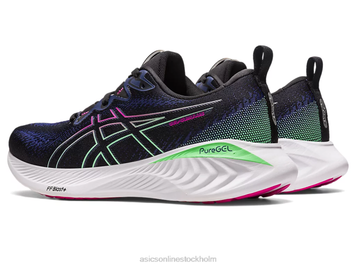 Asics gel-cumulus 25 kvinnor D6D02133 svart/rosa rave