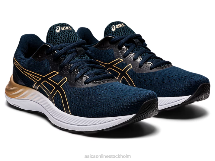 Asics gel-excite 8 bred kvinnor D6D03535 fransk blå/champagne