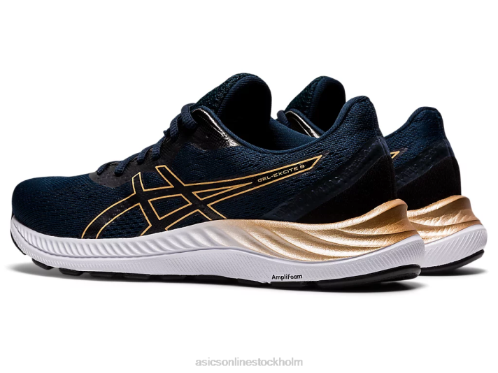 Asics gel-excite 8 bred kvinnor D6D03535 fransk blå/champagne