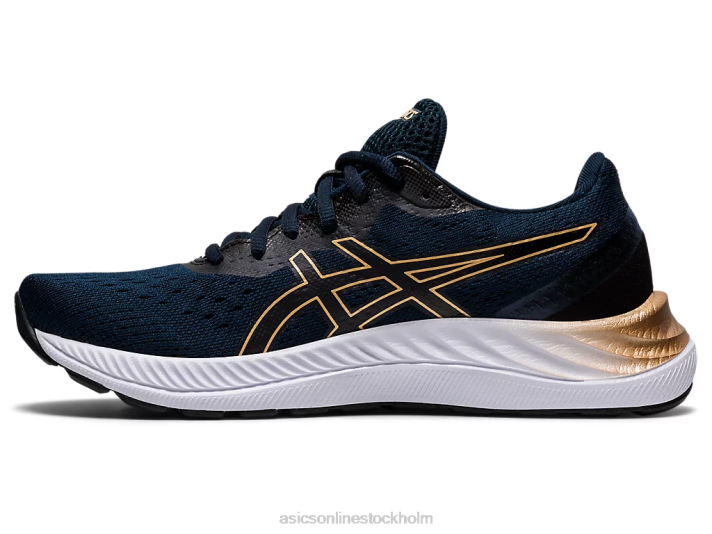 Asics gel-excite 8 bred kvinnor D6D03535 fransk blå/champagne