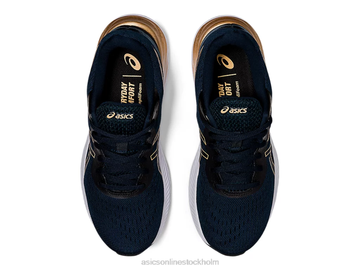 Asics gel-excite 8 bred kvinnor D6D03535 fransk blå/champagne