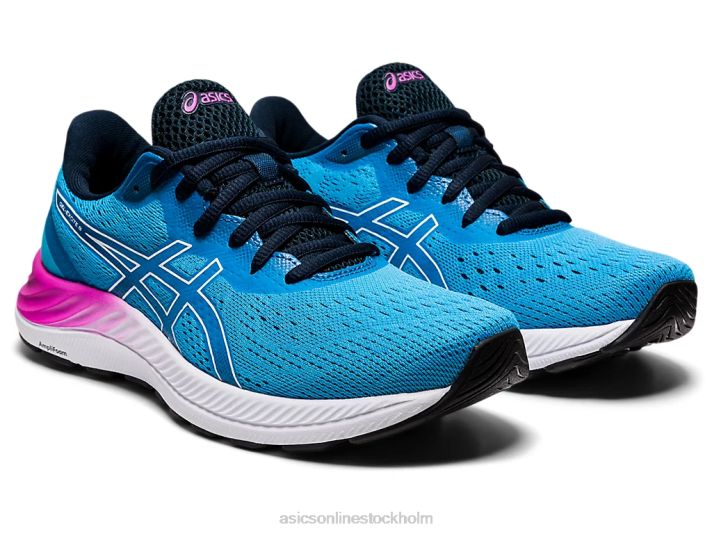 Asics gel-excite 8 kvinnor D6D03715 digital aqua/vit