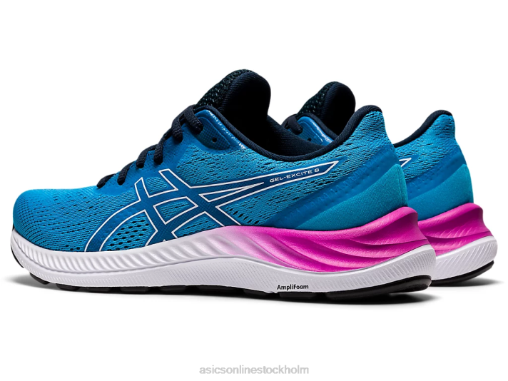 Asics gel-excite 8 kvinnor D6D03715 digital aqua/vit