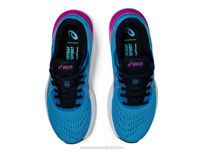 Asics gel-excite 8 kvinnor D6D03715 digital aqua/vit