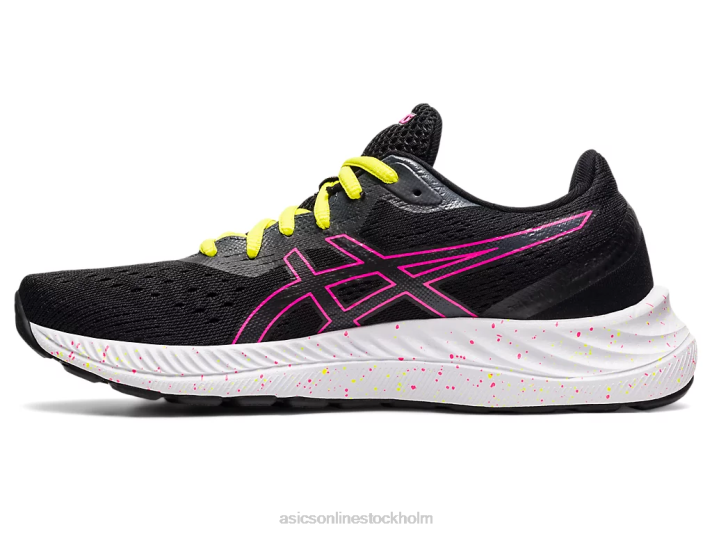 Asics gel-excite 8 kvinnor D6D04005 svart/het rosa