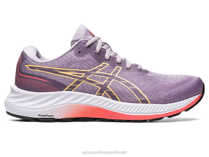 Asics gel-excite 9 bred kvinnor D6D02415 violett kvarts/ljus orange