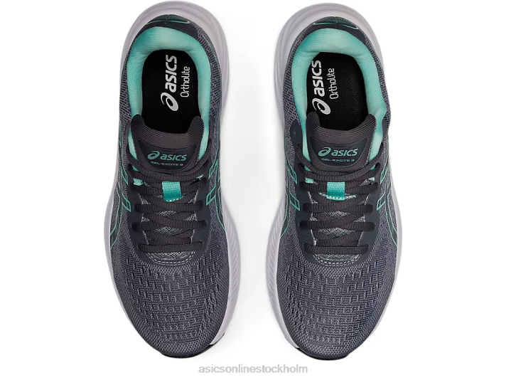 Asics gel-excite 9 bred kvinnor D6D02666 plåt/oasgrön