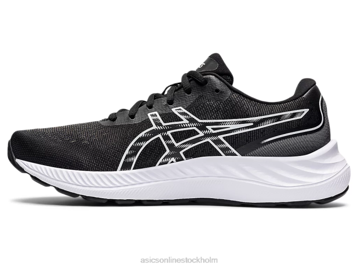 Asics gel-excite 9 bred kvinnor D6D03244 svart vit