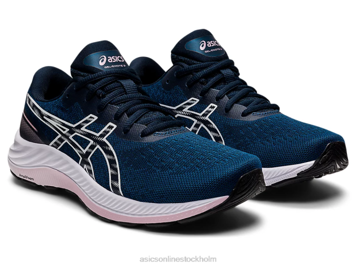 Asics gel-excite 9 bred kvinnor D6D03248 mako blå/vit