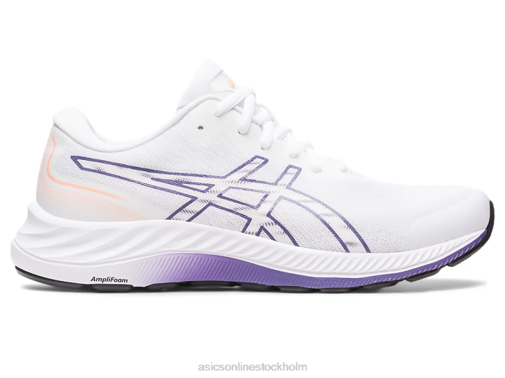 Asics gel-excite 9 kvinnor D6D02392 vit/dammig lila