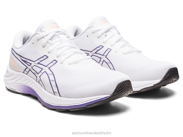 Asics gel-excite 9 kvinnor D6D02392 vit/dammig lila