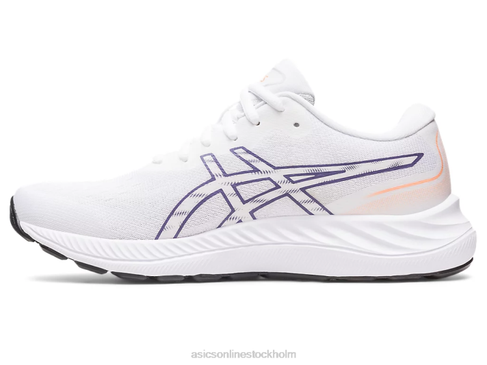 Asics gel-excite 9 kvinnor D6D02392 vit/dammig lila