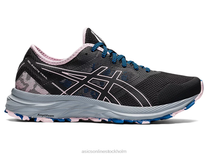 Asics gel-excite spår kvinnor D6D03541 svart/knappt rosa