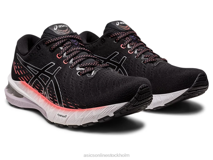 Asics gel-förfölja 8 kvinnor D6D02477 svart/rent silver