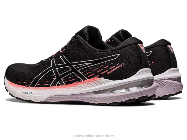Asics gel-förfölja 8 kvinnor D6D02477 svart/rent silver