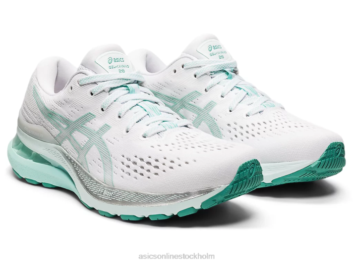 Asics gel-kayano 28 kvinnor D6D03538 vit/oasgrön