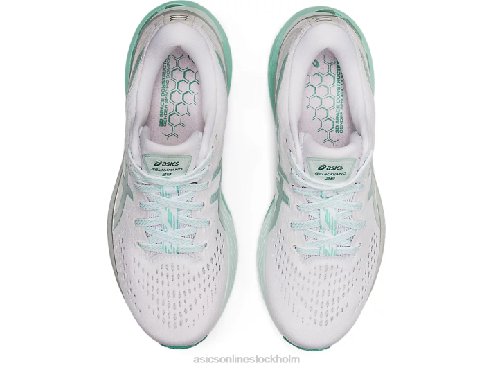Asics gel-kayano 28 kvinnor D6D03538 vit/oasgrön