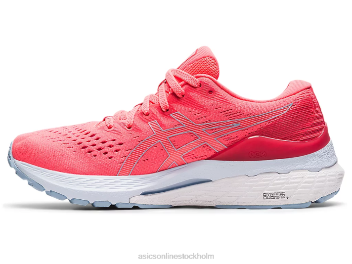 Asics gel-kayano 28 kvinnor D6D03918 flammande korall/dimma