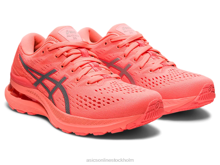 Asics gel-kayano 28 lite-show kvinnor D6D03415 lite show/solkorall