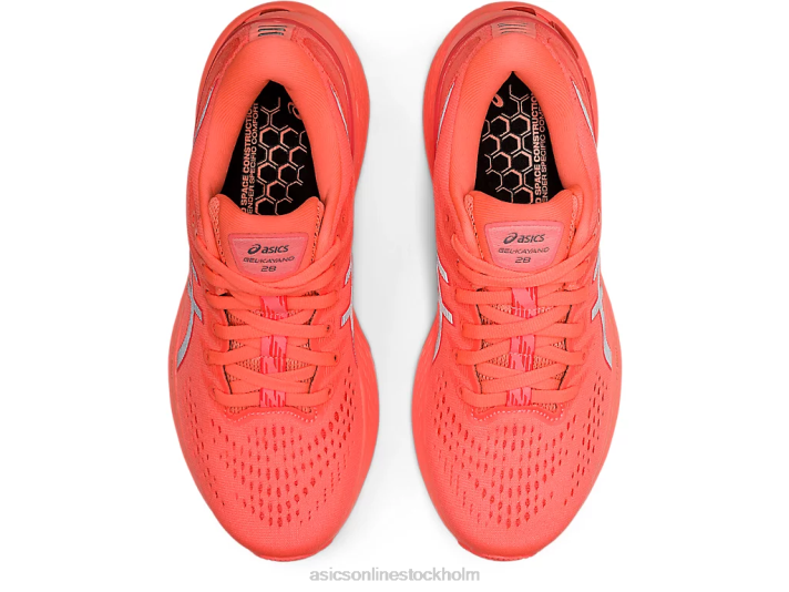 Asics gel-kayano 28 lite-show kvinnor D6D03415 lite show/solkorall